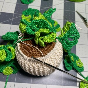 PATTERN: Micro-Crochet Monstera Variegata image 6