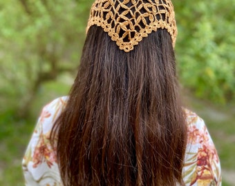 Micro-Crochet Leaf Bandana