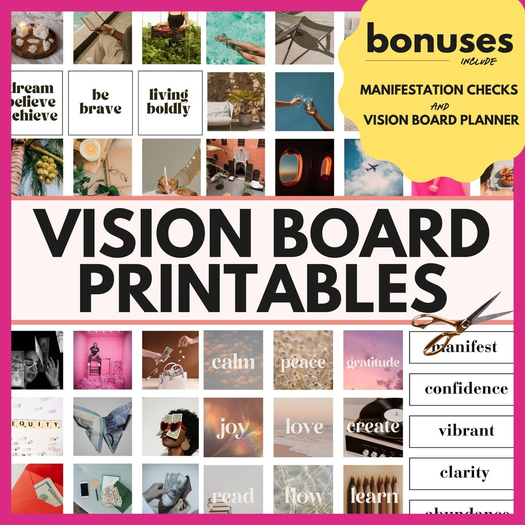 Vision Board Printables Vision Board Vision Board Kit Vision Board