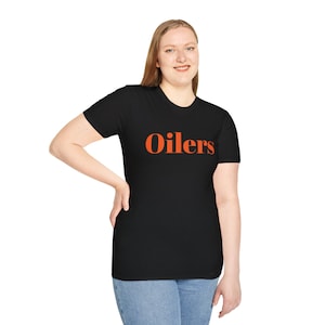Zwarte Oilers Tshirt - Edmonton Oilers Shirt - Oilers Hockey Fan - Oilers Merchandise