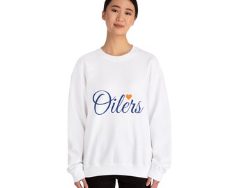 Oilers Hockey Sweatshirt: Unisex Cotton-Blend NHL Fan Apparel