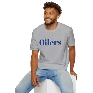 Grijze Oilers Tshirt - Edmonton Oilers Shirt - Oilers Hockey Fan - Oilers Merchandise