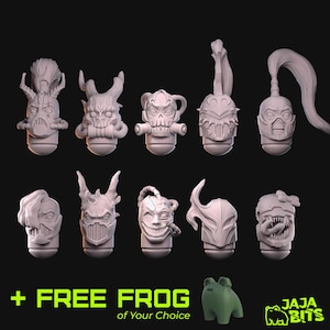 Emperors Children Helmets Upgrade Pack, Traitor Marines Set of Helmets and Heads, Fulgrim&#39;s Legion, Flawless Blades Bits
