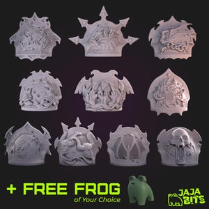 Emperor&#39;s Children Shoulder Pad Upgrade Pack, Traitor Marines Set of Shoulder Pads, Fulgrim Legion, Slaanesh Chaos Space Marines