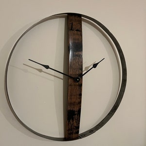 Bourbon Barrel Wall Clock