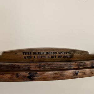 Bourbon Barrel Stave Liquor Bottle Shelf