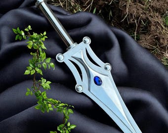 Handmade Fully Functional He-Man Gray Skull  Power Sword, She-Ra Inspired Handmade Sword-with gemstone, Perfect for Cosplay