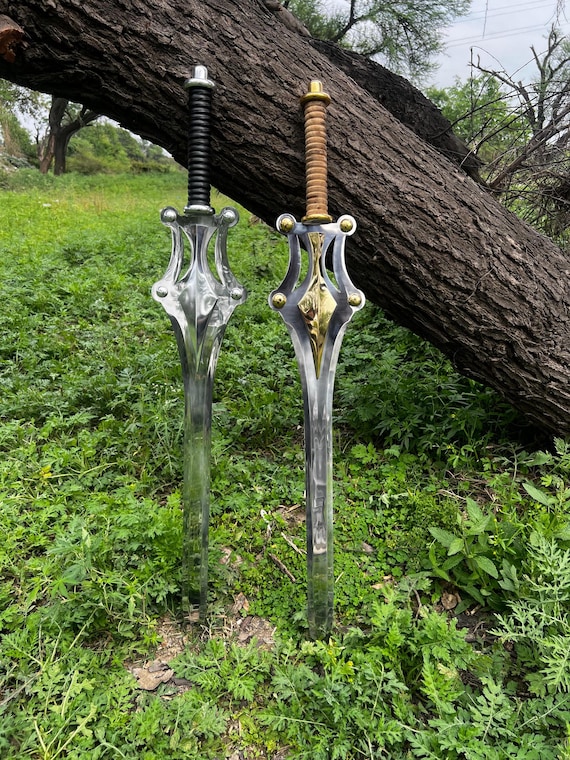 Fantasy Hero He-man Sword 38 Inch Handmade Steel Blade – Mirror Polish Medieval Warrior Sword with Leather Wrapped Handle