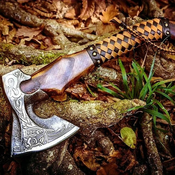 Custom Smith Carbon Steel Viking Axe Personalized Anniversary Gift For Him, Birthday & Wedding Gift, Hand Forged, Best Ragnar Axe Axes