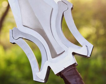 Handmade Stainless Steel Hero Power Sword Replica, Fantasy Broadsword Anniversary Gift for Him Wedding Gift for Husband Birthday Gift