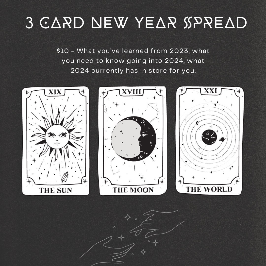 3 Card New Year Tarot Spread 3 Card New Year Tarot Spread 2024 - Etsy