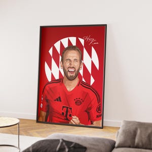 Fußballplakat – Harry Kane – Bayern