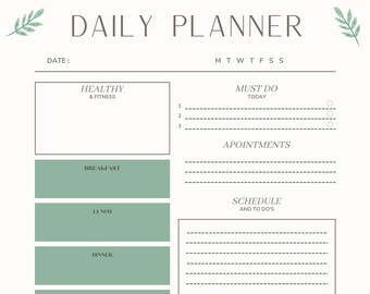 Daily to Do List Printable, Instant Download, Minimal Productivity ...