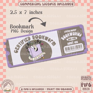 Certified bookworm bookmark design, anti social book club bookmark PNG File, Cute Artsy Creative Bookish Printable Bookmark Design