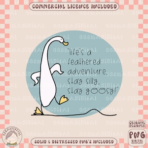 Silly goose png, in my silly goose era png, Silly Goose on the Loose Club, Trendy png, goose saying png, Funny Goose Png for shirts, sticker