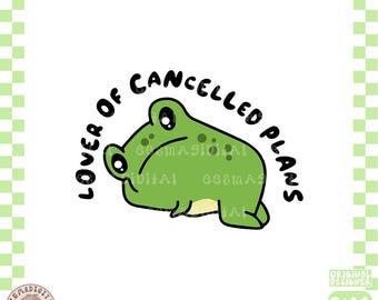 Lover Of Canceled Plans PNG, Trendy Sticker Png, Funny Introvert Png, Antisocial Png, Mental Health Png, Anxiety Png, Anxious Girly