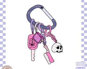 Horror Reader Keychain PNG, Cute Trendy Aesthetic True Crime Thriller Lover Bookish png for Stickers, bookmarks, Commercial Use