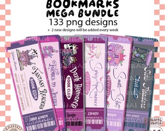 Lesezeichen Bundle Png Design, Mega Bundle Lesezeichen PNG Datei, Spaß Trendy Smut Reader Bookish Lesezeichen Design für kommerzielle Nutzung