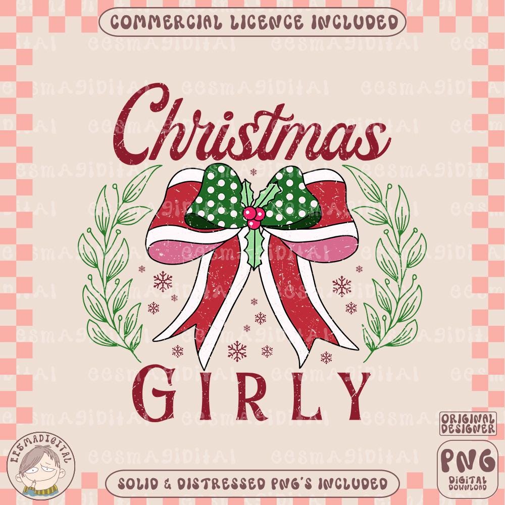Christmas Girly Png, Coquette Christmas Bow Png, Christmas Sublimation, Christmas Png, Girly Png, Png For Christmas, Christmas Shirt Designs Shirtslive