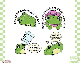 Mental health bundle PNG, Trendy Sticker Png, Funny Introvert Png, Antisocial Png, Mental Health Png, Anxiety Png, Anxious Girly
