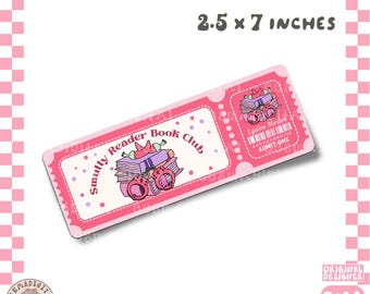 Smutty Reader Book Club Bookmark PNG, Cute Trendy Aesthetic Smutty Spicy Romance Book Reader Printable Bookmark Design for Commercial Use