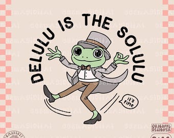 Delulu é a solução PNG, PNG da moda, PNG popular, PNG feminino viral, PNG de manifestação, PNG de citação positiva, PNG de felicidade
