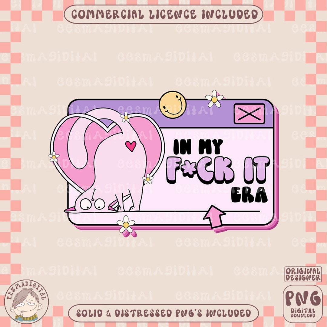 私の f ck it 時代の png、流行の Y2K PNG  グラフィック、かわいい楽しい子猫のハート、シャツ、マグカップ、トートバッグなどに最適な皮肉なユーモアの美的デザイン - Etsy 日本