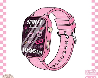 Smut Reader watch PNG, Extra Spicy Books Reader, Cute Trendy Aesthetic Popular smutty Bookish png for Sticker, Bookmark, Commercial Use