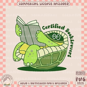 Certifierad booktrovert PNG, söt rolig trendig bokdesign för skjortor, klistermärken, bokmärken, motellnyckelringar, tygväskor och mer - kommersiellt bruk bild 1