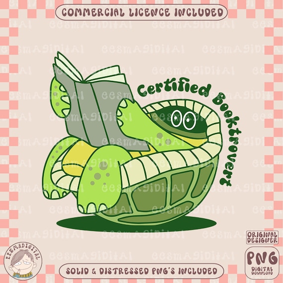 Certified booktrovert PNG, Cute Fun Trendy Bookish Design for Shirts, Stickers, Bookmarks, Motel Keychains, Tote Bags & More- Commercial use