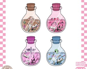 Bookish Potion png Bundle, Cute Trendy Aesthetic Bookish  Horror Night Fantasy Romance Reader Book png for Stickers, Bookmark, Commercial