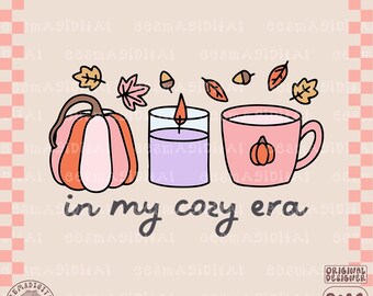 En mi acogedora era PNG, temporada de vacaciones de otoño PNG, descarga digital para camisetas, tazas, calcomanías y más