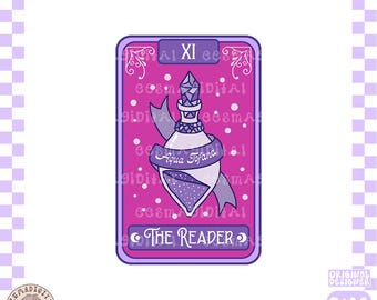 Aqua tofana tarot png, The book lover Tarot Card PNG, Book Tarot Card PNG, The Writer, Reading Tarot Card png, tarot card png, The Reader