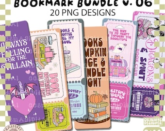 Bookmark png bundle vol 6, PNG Design Bundle for Readers, ticket bookmark png, admit one bookmark png