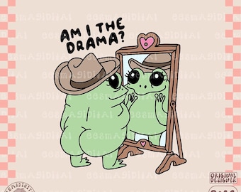Eu Sou O Drama PNG, Saúde Mental Png, PNG Trendy, Png Peculiar, Sapo Cowboy Fofo PNG, Png Popular, Sapo Engraçado Viral Png Para Adesivos