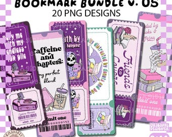 Bookmark png bundle vol 5, PNG Design Bundle for Readers, ticket bookmark png, admit one bookmark png
