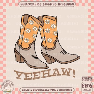 Yeehaw PNG, Cute Cowboy Boots, Yeehaw Cowgirl Boots, Cute Trendy Designs for Stickers, Tshirts, Sweatshirts, Pins, Totes, Mugs