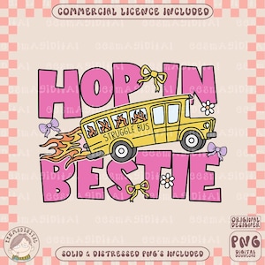 Hop In Bestie Struggle Bus PNG, Psychische Gesundheit Png, Lustige Angst Png, Trendige PNG, Beliebte PNG, Viral Girly Png, Süßes Aufkleberdesign