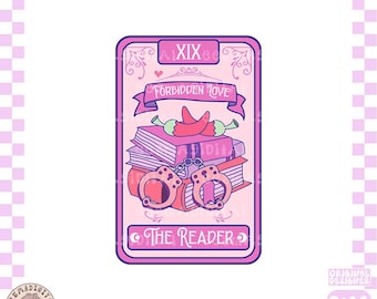Carta del tarot Amor Prohibido PNG, el lector png, De enemigos a amantes, Diseños lindos y modernos para pegatinas, marcapáginas, camisetas, tazas, bolsas de tela.