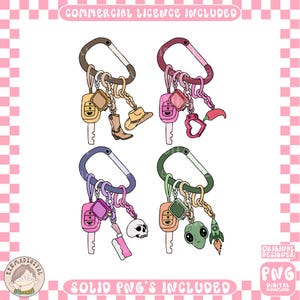 Bookish Keychain Bundle PNG, trendige ästhetische Brand Smut Sci fi Cowboy Horror Romance Bookish png für Aufkleber, Lesezeichen, kommerzielle Nutzung