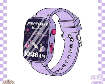 Romantasy reader watch PNG, Cute Trendy Bookish Clipart, Kindle Sticker Design, Booklover Commercial Use design, Romantasy Book Lover