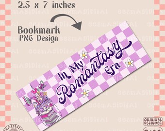 Marque-page PNG à l'époque de mon romantisme, marque-page rétro damier png, signet créatif livresques créatif mignon pour usage commercial