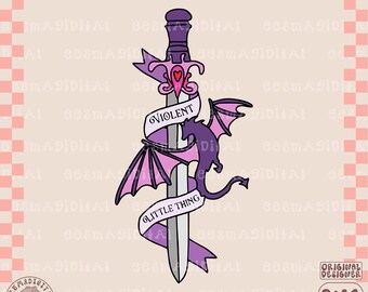 Cosa violenta de dragón PNG, lindo diseño de cuarta ala de fantasía estética y de moda para pegatinas, marcadores, png comerciales