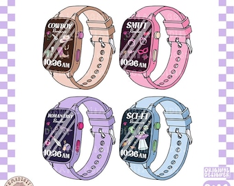 Bookish watch PNG bundle, Cute Trendy Aesthetic Popular smutty Bookish png for Sticker, Bookmark, Commercial Use