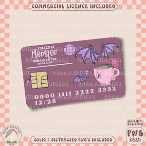 Angetrieben von Monster Romance und Teekarten-PNG-Datei, süßes, trendiges Buchdesign für Aufkleber, Hemden, Lesezeichen, Tassen, Tragetaschen, Schlüsselanhänger