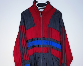 Adidas Vintage Tracksuit jacket 80s〜90s Vintage Adidas Track Jacket Small / Medium – dla dushy