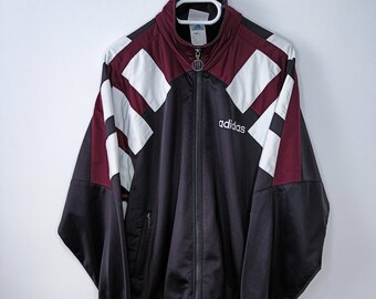 Vintage Adidas Zip Up Sweatshirt Trainingsjacke Größe M Retro Style 90er Jahre y2k