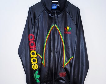 Vintage Adidas Chile 62 Chile62 Rasta Reggae Zip up