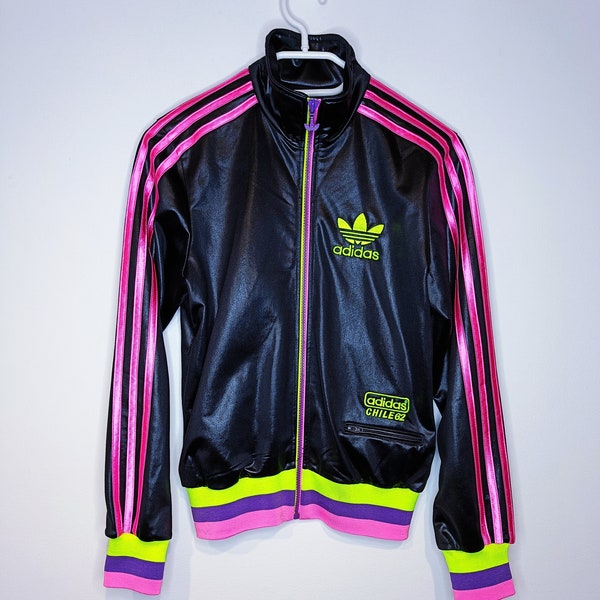 Vintage Adidas Chile 62 Chile62 Zip Up Sudadera Track Chaqueta Tamaño M (38) WMNS Estilo Retro 90s y2k