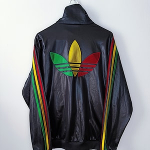 Vintage Adidas Chile 62 Chile62 Felpa con zip Giacca da pista Rasta Reggae Giamaica Taglia M Stile retro anni 90 y2k Oldschool Streetwear Etsy Italia